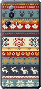 Чехол на Xiaomi Civi 2 Рождественский орнамент "3303u-2917-17620"