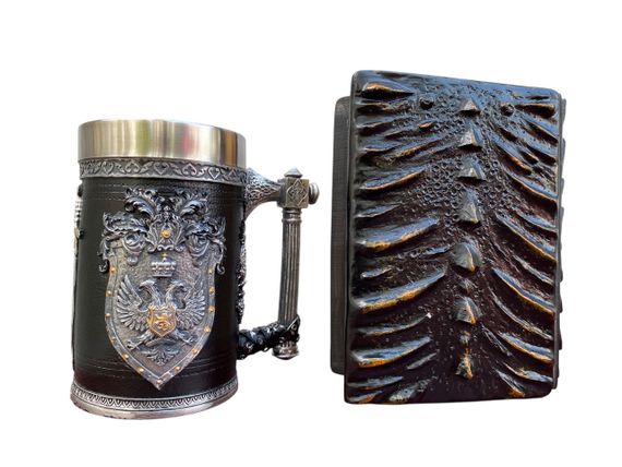 Подарунковий набір Кухоль 3D Щит і Корона та Блокнот 3D «Жар Серця Дракона» | Зображення 1