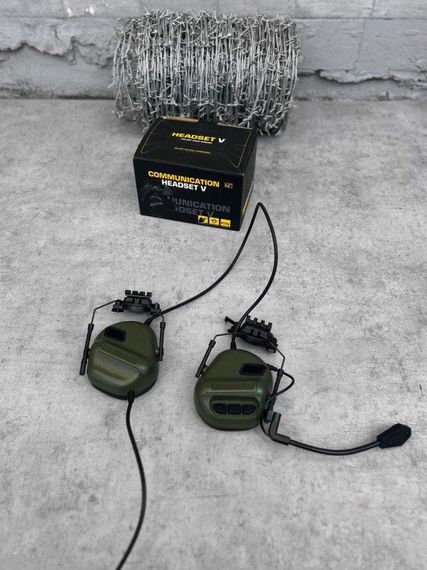 Навушники активні тактичні на каску Headset V ВТ6010 | Зображення 1