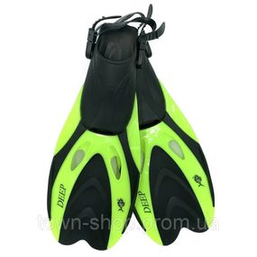 Ласты с открытой пяткой DLV Deep NE-66-43-46-Y размер L/XL 43-46 салатовые