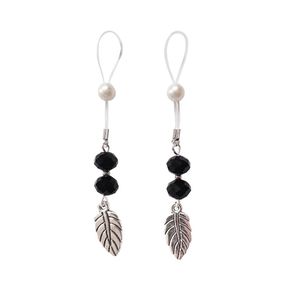 Сексуальні прикраси для сосків із листочком Art of Sex Nipple Jewelry Leaf, Чорний