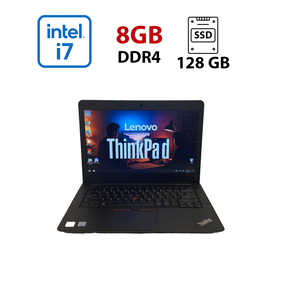 Ноутбук Lenovo ThinkPad E470 / 14" (1920×1080) IPS / Intel Core i7-7500U (2 (4) ядра по 2.7 - 3.5 GHz) / 8 GB DDR4 / 128 GB SSD / nVidia GeForce 940MX, 2 GB GDDR5, 64-bit / WebCam б/в