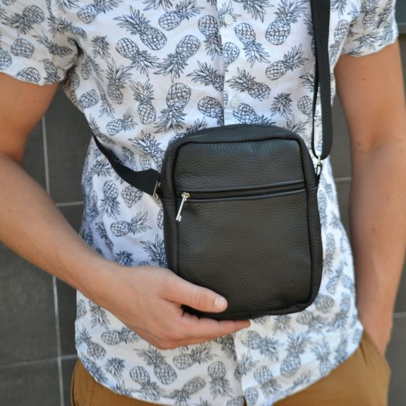 Чоловіча шкіряна сумка, Ділова сумка месенджер, Сумка-месенджер, Чоловічі сумки через плече | Зображення 9