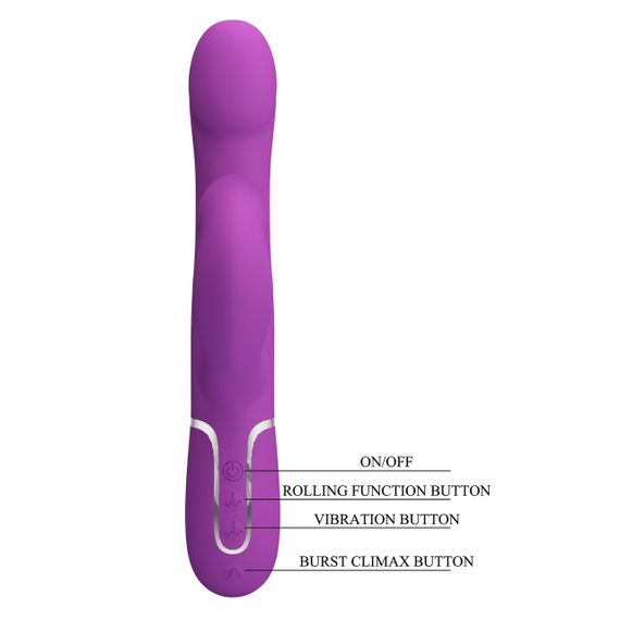 Вібромасажор із поступальним рухом серії Pretty Love — Falin Twinkled Tenderness Violet, 7 vibration sexstyle | Зображення 9