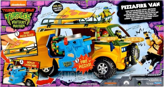 Черепашки-ниндзя Боевая машина Фургон доставки пиццы Оригинал TMNT Pizza Fire Delivery Van стреляет пиццей | Зображення 8