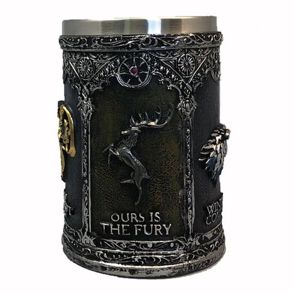 Кружка Чашка Бокал 3D Нержавеющая Сталь Игра Престолов Game Of Thrones Winter Coming | Зображення 3