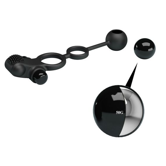 Ерекційне кільце - Pretty Love Vibration Penis Sleeve IV Black Sex Aura | Зображення 5