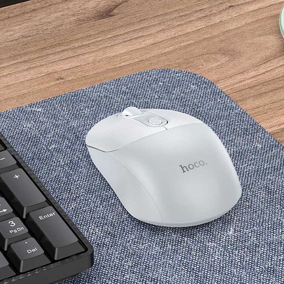 Миша Hoco GM28 2.4G White / Gray | Зображення 3