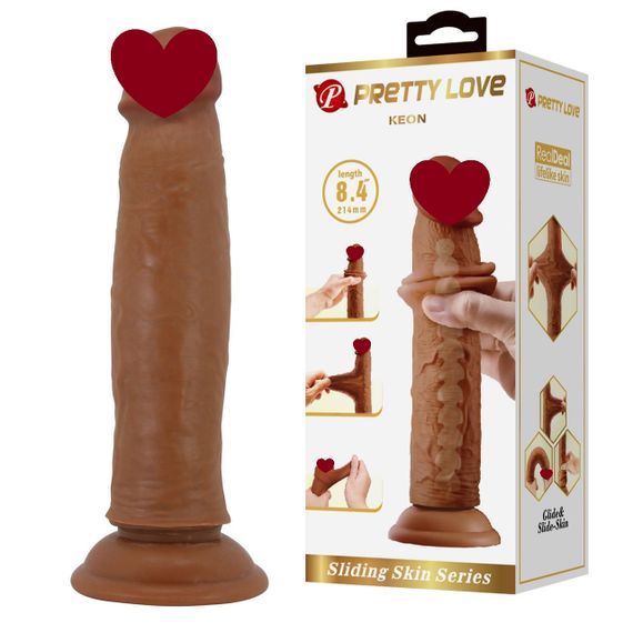 Фаллоимитатор на присоске, с эффектом скользящей кожи LyBaile - Keon Sliding Skin 8.4”, BW-008119LP-1 sexstyle