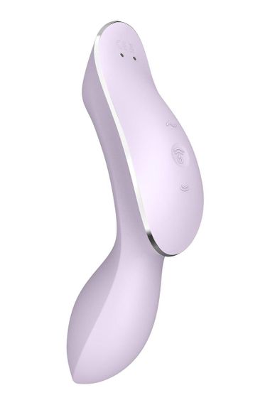 Подвійний вібратор з вакуумною стимуляцією Satisfyer Curvy Trinity 2 бузковий sexstyle | Зображення 3