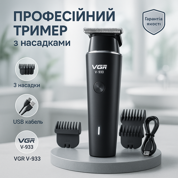 Электрическая аккумуляторная машинка для стрижки VGR V-933 Беспроводная машинка для стрижки дома KQ-64