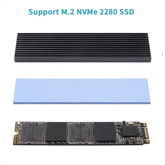 Радіатор охолодження для SSD M.2 NVMe 2280 із силіконовою прокладкою | Зображення 2