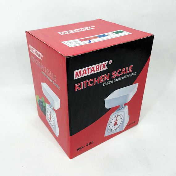 Весы кухонные механические MATARIX MX-405 5 кг, кухонные весы для взвешивания продуктов. Цвет: красный | Зображення 4