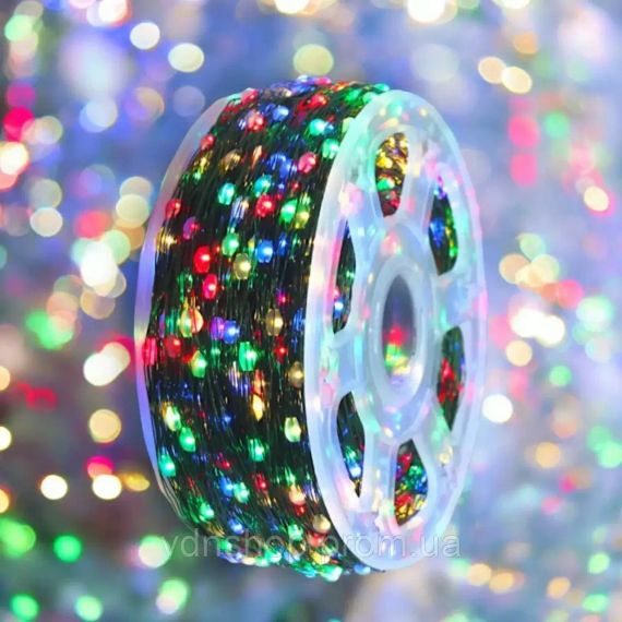 Гірлянда на котушці Роса 50 м,500 LED з пультом Мультик
