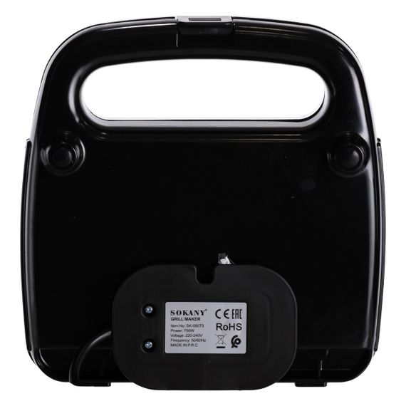 Електрогриль притискний з антипригарним покриттям 750 Вт Sokany SK-08073 | Зображення 4