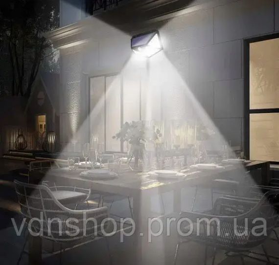 Вуличний настінний світильник Lesko SH-100 на сонячній батареї з датчиком руху 100 LED діодів | Зображення 3