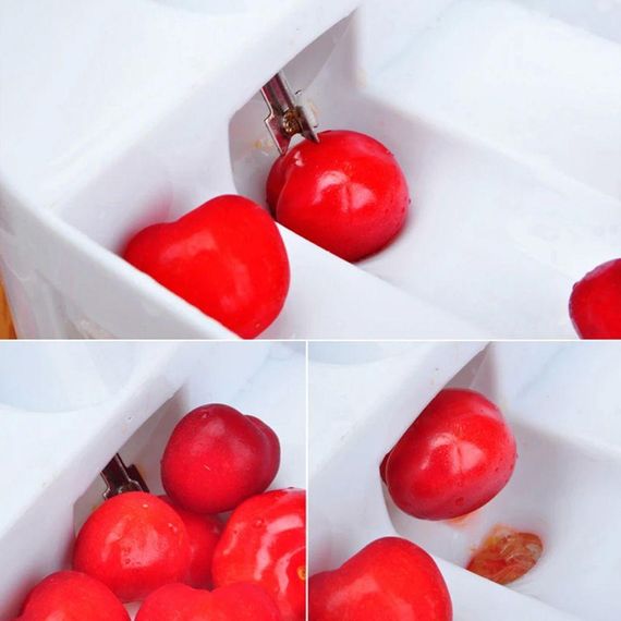 Машинка для удаления косточек из вишни, черешни, оливок, Helfer Hoff Cherry / Ручной выниматель вишневых | Зображення 4