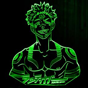 Акриловый светильник-ночник Ремен Сукуна (Магическая Битва) зеленый tty-n000997