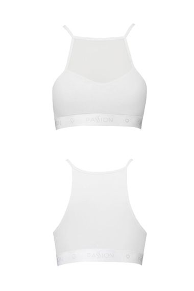 Спортивный топ с прозрачной вставкой Passion PS006 TOP S, white sexstyle | Зображення 1