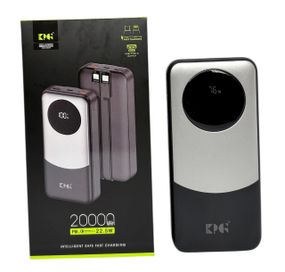 Power Bank 20000 mAh 22,5W QC потужний з кабелями KPG-202X зарядка зовнішній акумулятор павербанк швидка зарядка