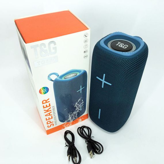 Портативна Bluetooth колонка TG654 8W з підсвічуванням. VJ-258 Колір: синій | Зображення 9