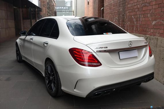 Задний бампер с диффузором (AMG C63-design 2014-2021) для Mercedes C-сlass W205