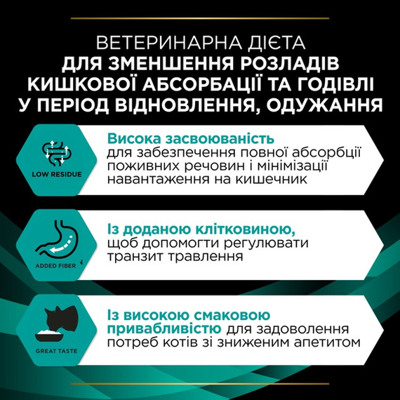 Вологий корм для котів Purina PRO PLAN Veterinary Diets EN ST/OX Gastrointestinal при захворюваннях ШКТ, 86г | Зображення 2