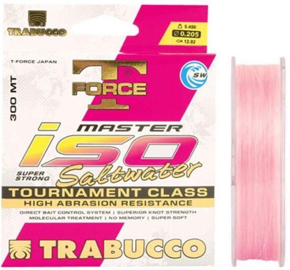 Леска Trabucco T-Force Master ISO Saltwater 300m (розов.) 0.285mm 9.54kg