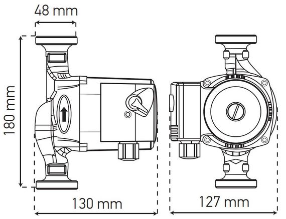 Насос циркуляційний відцентр. Koer KP.GRS-25 / 6-180 (KP0249) | Зображення 4
