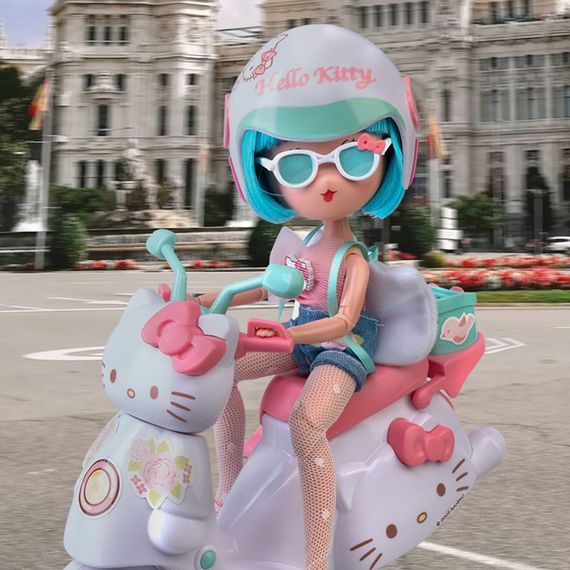 Детская кукла "Красавица пинк на скутере" 4SF Manga Dolls HKTF3000 серии "Hello Kitty" | Зображення 6
