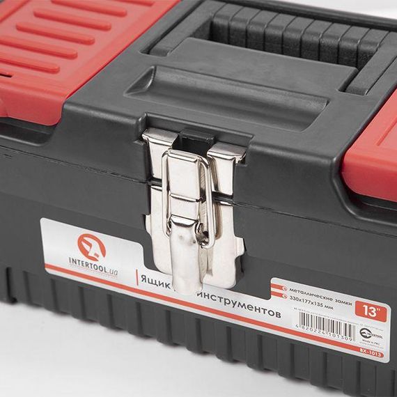 Ящик для інструментів з металевими замками 13" 330*177*135 мм INTERTOOL BX-1013 | Зображення 2
