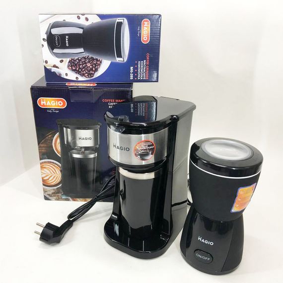 Набір дизайнерської лінійки Magio: Кавомолка MAGIO MG-205 + Крапельна кавоварка RF-899 Magio MG-449 | Зображення 1