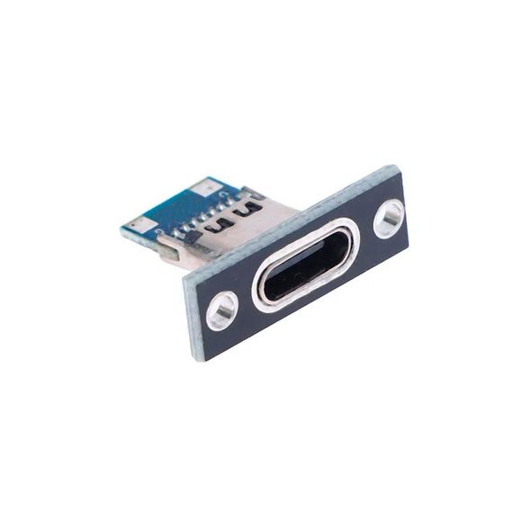Врезной разъем, гнездо USB Type-C 2-pin мама под пайку