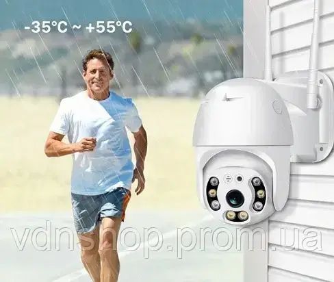 Вулична поворотна IP камера відеоспостереження WiFi N3 6913 - 2mp ICSee - камера зовнішнього спостереження для дому