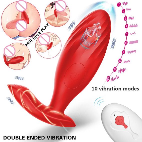 Анальная пробка с вибрацией «ButBut anal plug», с пультом дистанционного управления, 10 режимов вибрации, цвет | Зображення 3