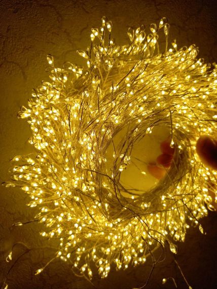 Гірлянда «Кінський хвіст Роса», 30 ниток по 2м, 600 LED, USB, 8 режимів, Теплий білий, XPRO (47715-_377) | Зображення 3