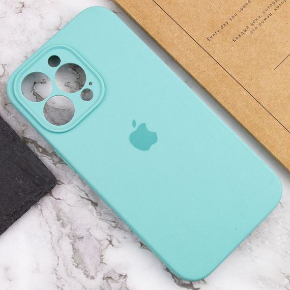 Чехол Silicone Case Full Camera Protective (AA) для Apple iPhone 13 Pro (6.1") Бирюзовый / Marine Green | Зображення 4