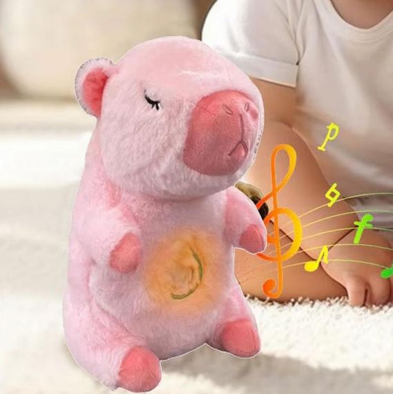 Білий Інтерактивна дихаюча Капібара Snuggle Pulse CapyBuddy 30 см м'яка плюшева іграшка | Зображення 2