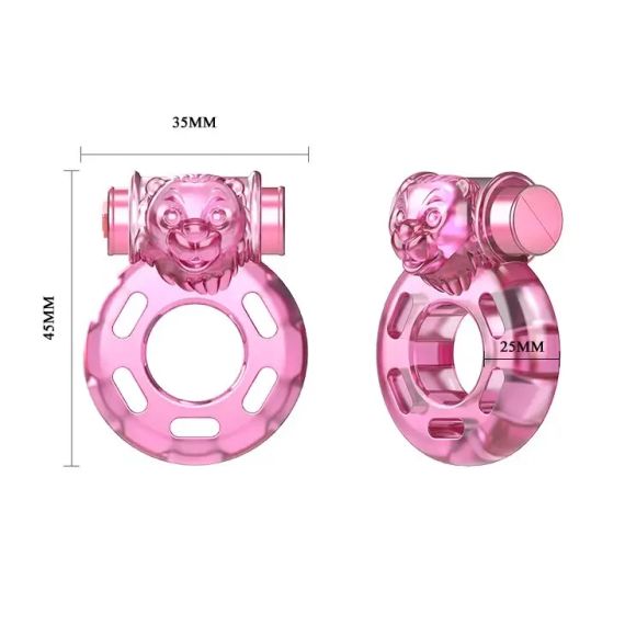 Ерекційне кільце BAILE Ring Bear Pink Sex Aura | Зображення 5