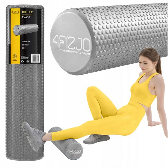 Масажний ролик 4FIZJO CARE+ EVA 60 x 15 см (валик, роллер) 4FJ0523 Grey (P-5907739314406) | Зображення 9