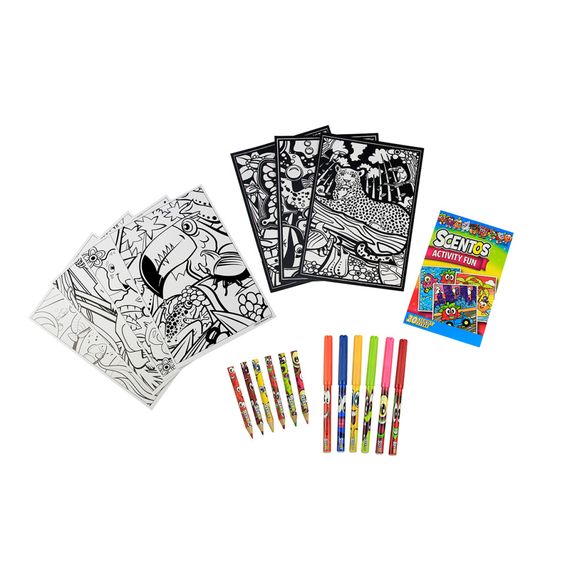 Ароматный набор для творчества "Забавные раскраски" Scentos 42558, маркеры, карандаши, раскраски | Зображення 1