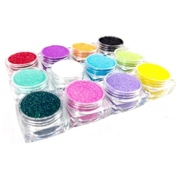 Набір гліттеру для біо-тату "№3 райдужний ірис" gliset-3 | Зображення 2