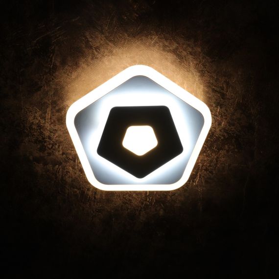 Сучасний креативний світильник стельовий LED для кухні ванної офісу 25139 Білий 4х20х20 см. | Зображення 1