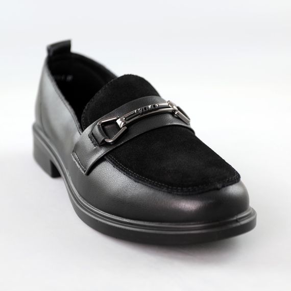 Лофери жіночі шкіряні 591622 Чорні 37 38 39 40 41 42 | Зображення 1