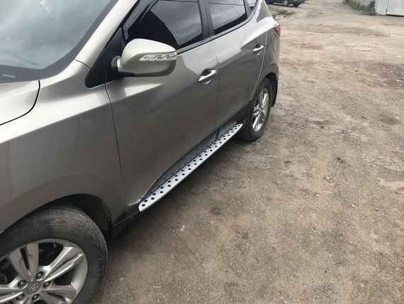 Бокові пороги Niken-BMW-Style (2 шт, пластик) для Hyundai IX-35 2010-2015рр | Зображення 2