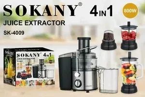 Кухонний комбайн, соковитискач 4в1 SOKANY SK-4009/насадки із високоякісної нержавіючої | Зображення 1