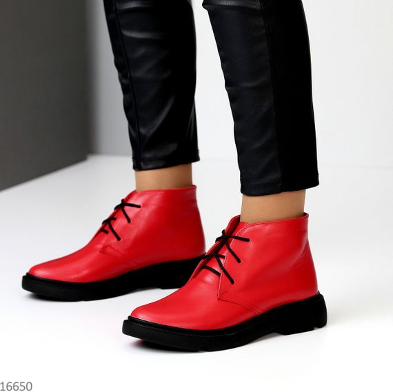 Яскраві червоні черевики натуральна шкіра в асортименті | Зображення 6