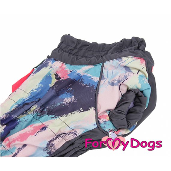 Зимний комбинезон для собак For My Dogs "Разводы" породы Таксы и Вельш Корги, фиолетовый | Зображення 3