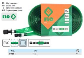 Шланг плоский для полива Польша отверстия l=15 м Ø=16 мм ПВХ FLO-89361