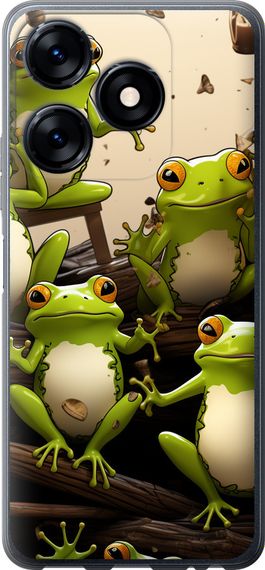Чехол на Tecno Spark 10 Жабки "5656u-3023-17620"